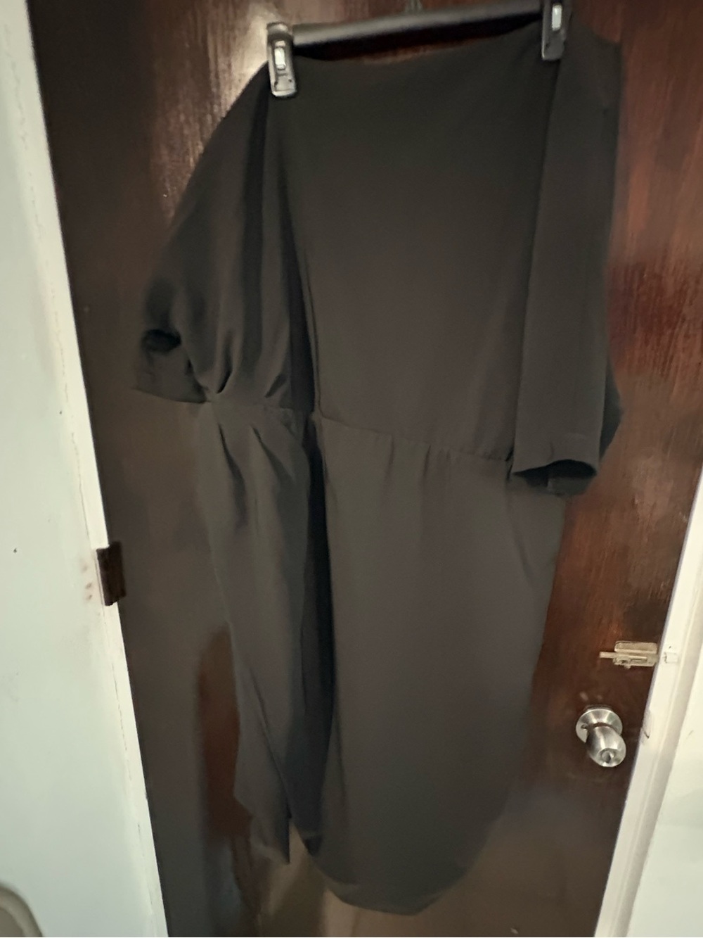 11 Honore One-Shoulder Black Midi Dress. Size 20.